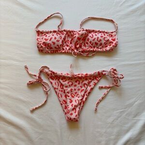 ROMWE Pink Leopard Bikini